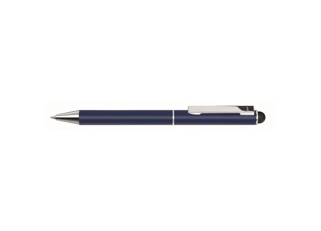 Geradliniger Si Touch Stylus Kugelschreiber, Dunkelblau - Multifunktionaler, ergonomischer Touchpen TK Gruppe® Grosshandel 