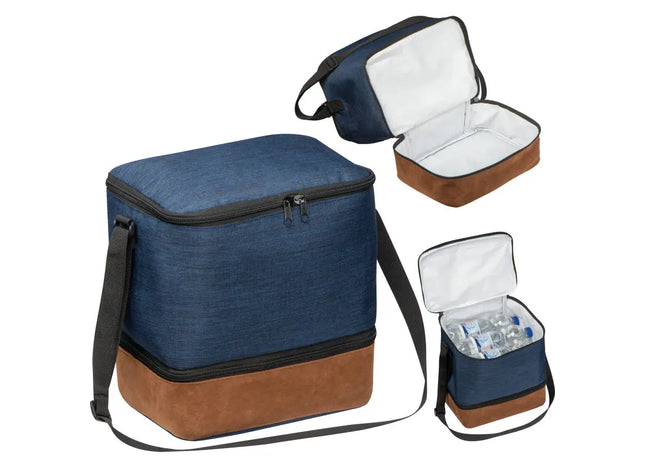 Geräumige 2-Fach Kühltasche - Dunkelblau: Praktisch, Vielseitig, Kühlung für Unterwegs TK Gruppe® Grosshandel 