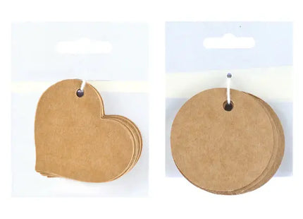 Geschenkanhänger aus Kraftpapier, 10er Set, 2 Stück, Rustikal & Recyclebar - 100 Zeichen TK Gruppe® Grosshandel 