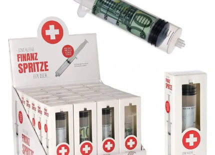Geschenkartikel ‘Finanzspritze’, 15x3cm - Kreativer Geldgeschenkspender TK Gruppe® Grosshandel 