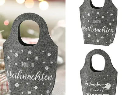 Geschenktasche aus Filz mit Spruch, 2er-Set – Moderne Geschenkverpackung | Stilvolle Filz-Geschenktaschen TK Gruppe® Grosshandel 