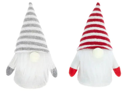 Gestreifte Wichtel im Doppelpack, Charmante Dekofiguren, 14 cm Hoch TK Gruppe® Grosshandel 