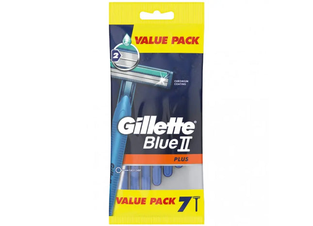Gillette Blue II Plus Einwegrasierer 7er-Pack, Effiziente Rasur TK Gruppe® Grosshandel 
