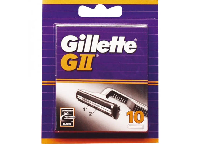 Gillette G II Rasierklingen, 10er-Pack - Präzises und sanftes Rasurerlebnis TK Gruppe® Grosshandel 