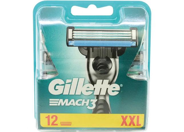Gillette Mach3 Rasierklingen 12er-Pack - Präzise und komfortable Rasur TK Gruppe® Grosshandel 