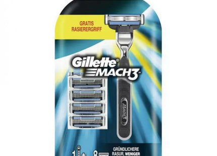 Gillette Mach3 Rasierset mit 8 Ersatzklingen - Präzises Rasurerlebnis TK Gruppe® Grosshandel 