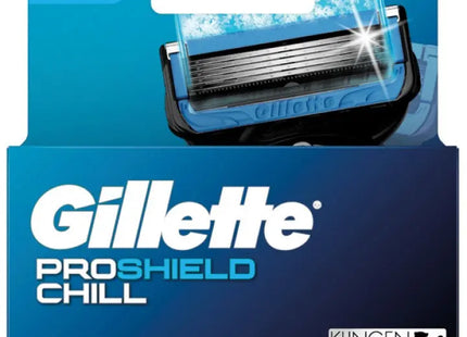 Gillette ProShield Chill Razor 4-Blades - Cooling Comfort, Precision Shave, 100 Characters TK Gruppe® Grosshandel 