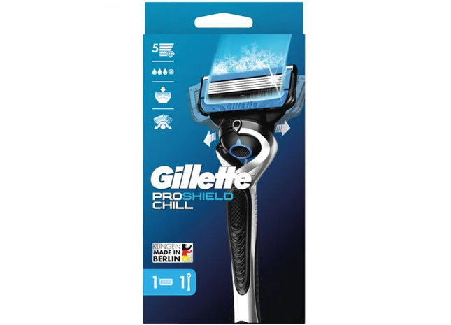 Gillette Proshield Chill Rasierer - Kühltechnologie für eine beruhigende Rasur TK Gruppe® Grosshandel 