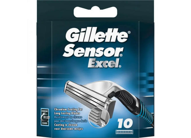 Gillette Sensor Excel Razor Blades, 10-Pack - Enhanced Shaving Precision Cartridges TK Gruppe® Grosshandel 