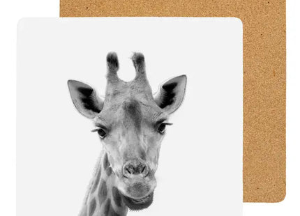Giraffen-Form Korkuntersetzer - Umweltfreundlicher Tischschutz, ca. 9,5x9,5cm TK Gruppe® Grosshandel 
