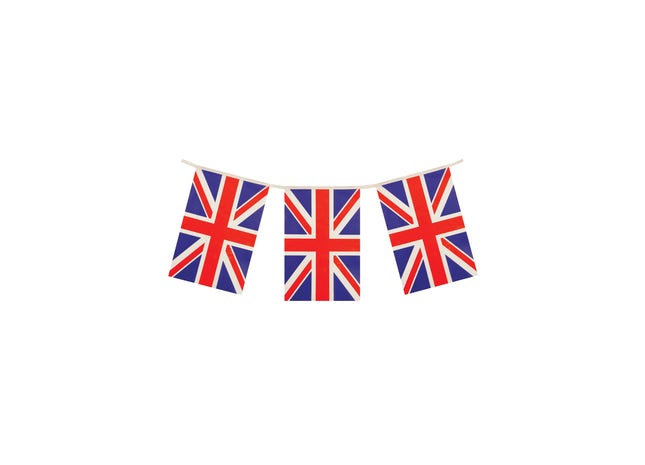 Girlande mit Union-Jack-Flagge, 4 m – 11 PVC-Flaggen 20 cm x 30 cm, britische Nationaldekoration TK Gruppe® Grosshandel 