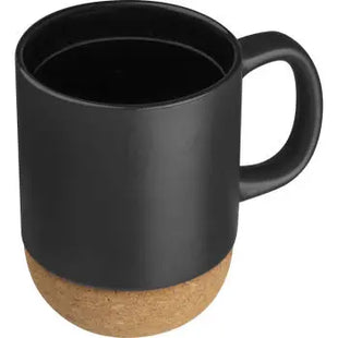 Gistel Keramiktasse mit Korkboden, Schwarz, Modernes Design, 300ml TK Gruppe® Grosshandel 