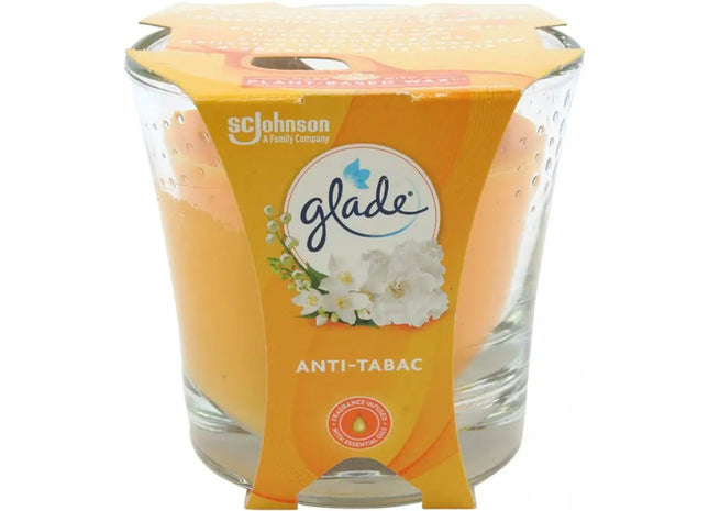 Glade Duftkerze Anti-Tabak 129g - Neutralisiert Rauchgerüche für frische Raumluft TK Gruppe® Grosshandel 