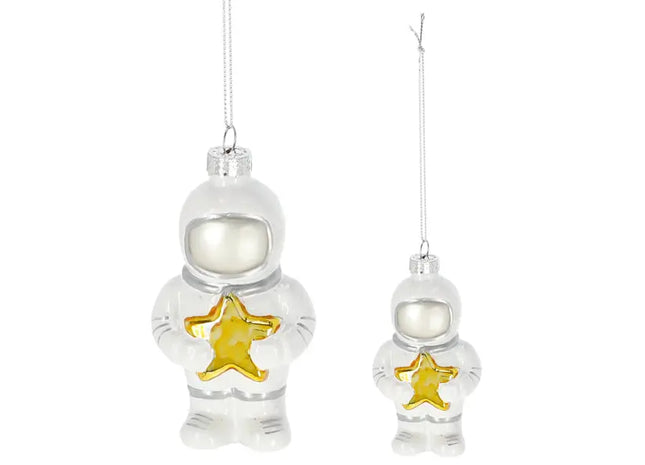 Glas-Astronaut Christbaumschmuck, ca. 10 cm – Himmlische Weihnachtsdeko TK Gruppe® Grosshandel 