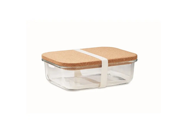 Glas Lunchbox CANOA mit Korkdeckel - Transparent & Stilvoll TK Gruppe® Grosshandel 