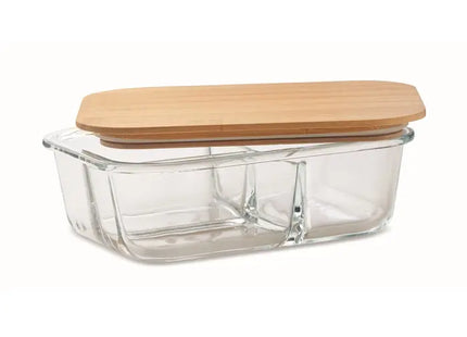 Glas Lunchbox TUNDRA 3, 800ml - Klar & Umweltfreundlich TK Gruppe® Grosshandel 