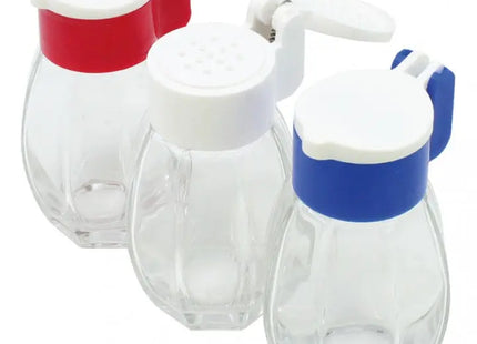 Glas Salz- und Gewürzstreuer mit Klappe, 8cm - Praktisch und Stilvoll TK Gruppe® Grosshandel 