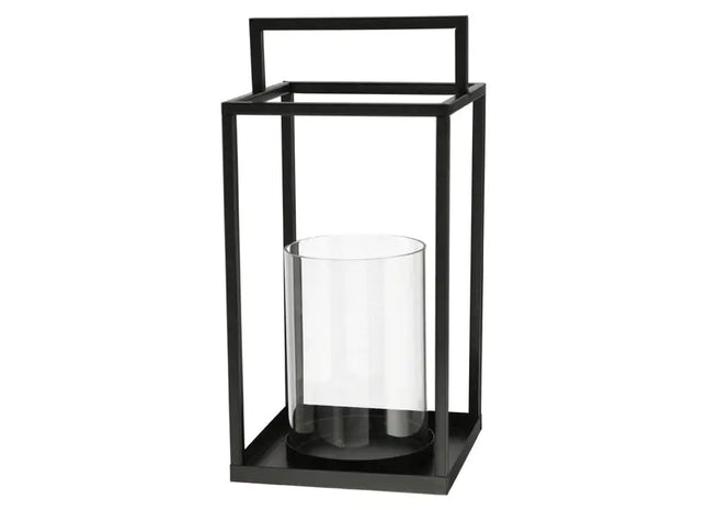 Glas-Windlichtlaterne mit Henkel, 31 cm Hoch - Vielseitige Dekorationsleuchte TK Gruppe® Grosshandel 