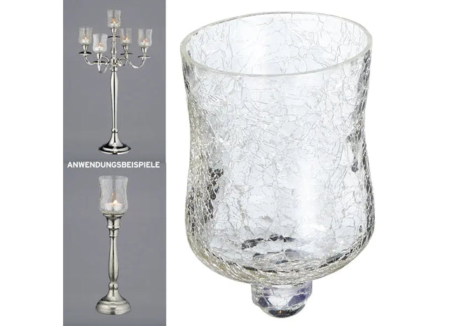 Glasaufsatz für Kerzenleuchter, 10 cm Hoch - Elegantes Kerzenhalter-Zubehör TK Gruppe® Grosshandel 