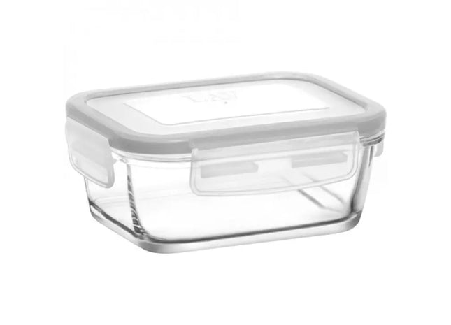 Glasbehälter mit Deckel 400ml, Maße 13x9.5x6cm - Klar & Praktisch TK Gruppe® Grosshandel 