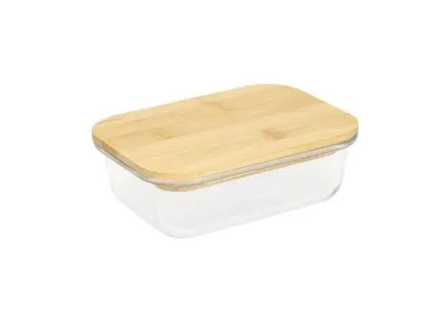 Glasbox Balance, Transparent & Braun, 19.5x14.5x6 cm TK Gruppe® Grosshandel 