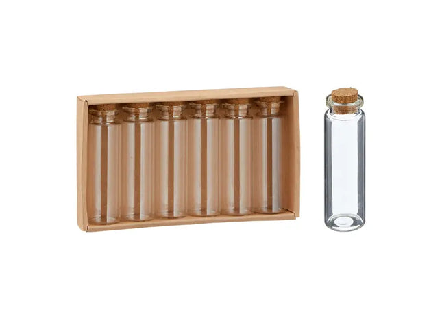 Glasröhrchen als Gastgeschenke - Elegantes 6er Set, je 7cm Hoch TK Gruppe® Grosshandel 