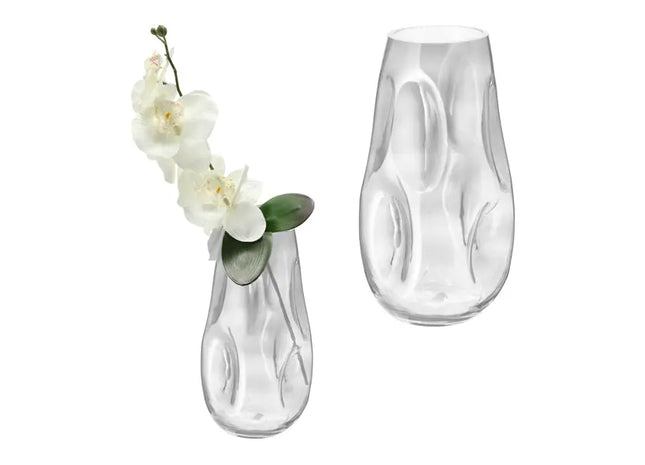Glasvase, ca. 28 cm hoch – Moderne Blumenvase | Schlanker Wohnakzent für Blumenarrangements TK Gruppe® Grosshandel 