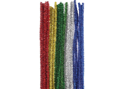 Glitzer-Chenille-Stiel-Bastelset 30 cm – glitzernde Pfeifenreiniger für DIY-Projekte TK Gruppe® Grosshandel 