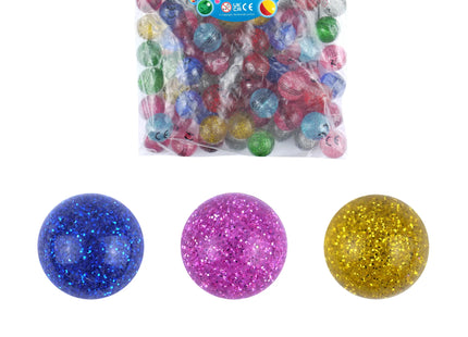 Glitzer-Jet-Bälle, 3,3 cm, 6 verschiedene Farben - Funkelnde Spielbälle für Kinder TK Gruppe® Grosshandel 