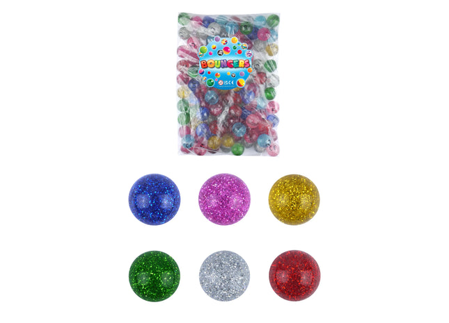 Glitzer-Jet-Bälle, 3,3 cm, 6 verschiedene Farben - Funkelnde Spielbälle für Kinder TK Gruppe® Grosshandel 