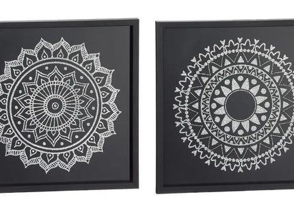 Glitzernde Mandala-Bilder, 2er-Set, ca. 41,5 x 41,5cm | Funkelnde Wanddekoration TK Gruppe® Grosshandel 