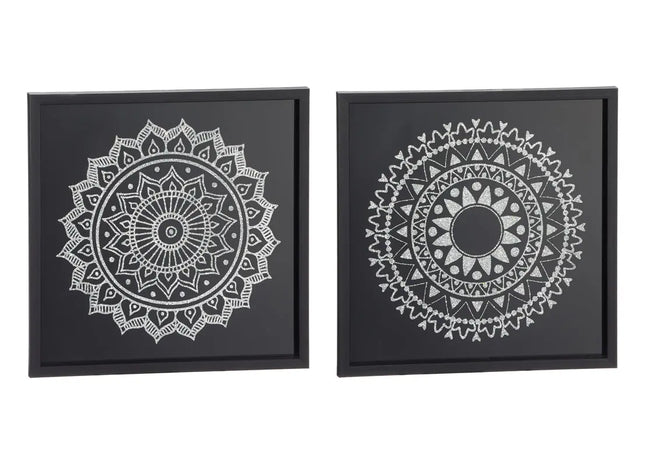 Glitzernde Mandala-Bilder, 2er-Set, ca. 41,5 x 41,5cm | Funkelnde Wanddekoration TK Gruppe® Grosshandel 