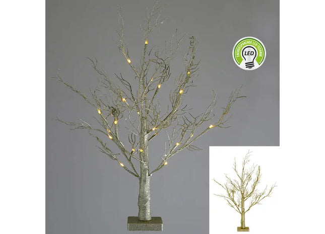 Glitzernder LED-Baum, 24 LEDs, 60 cm hoch - Strahlende Dekoration TK Gruppe® Grosshandel 