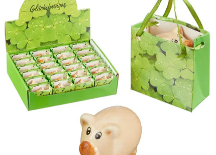 Glücksbringer Schweinchen mit Geschenkbeutel - Symbol für Wohlstand TK Gruppe® Grosshandel 