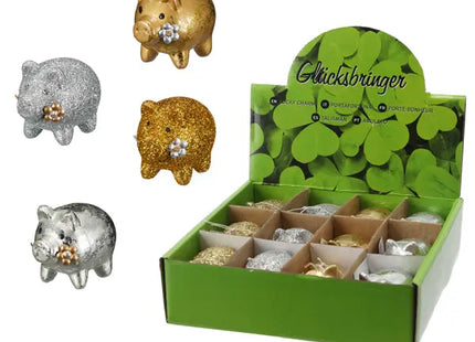 Glücksbringer Schweinchen, 4er-Set, Ca. 5cm Länge TK Gruppe® Grosshandel 