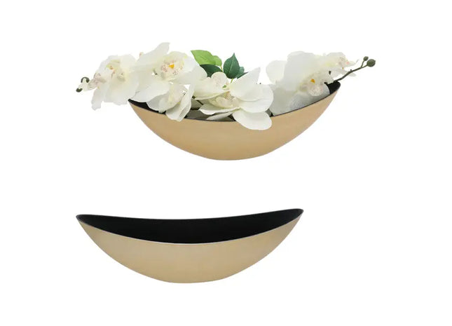 Exklusive Ovales Schälchen: Kleine Dekoschale, Schwarz/Gold, S - ca. 34x11x11cm TK Gruppe® Grosshandel 