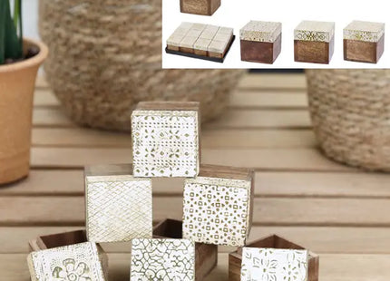 Elegante Schmuckkassette - Weiß/Gold, ca. 5x5cm: Stilvolle Aufbewahrungslösung für Ihre Schätze TK Gruppe® Grosshandel 