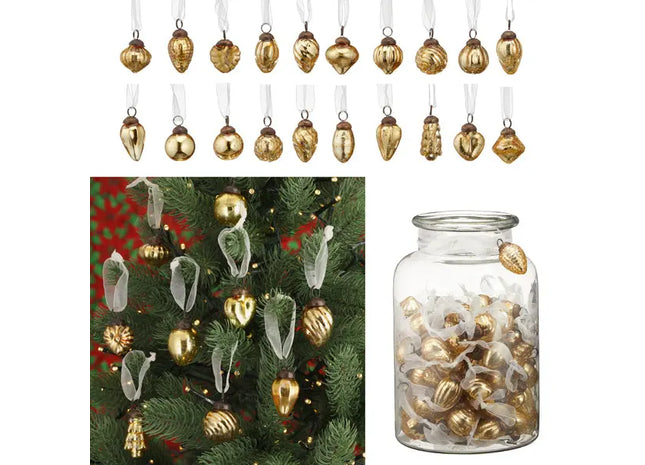 Goldene Glasanhänger, 100er-Pack - Elegante Accessoires für Schmuck & Basteln TK Gruppe® Grosshandel 