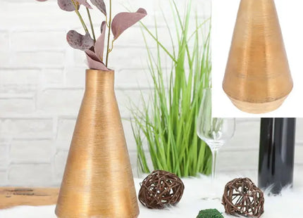 Goldene Matt-Vase, ca. 28cmH - Stilvolles Dekorationsobjekt für Zuhause oder Blumenarrangements TK Gruppe® Grosshandel 
