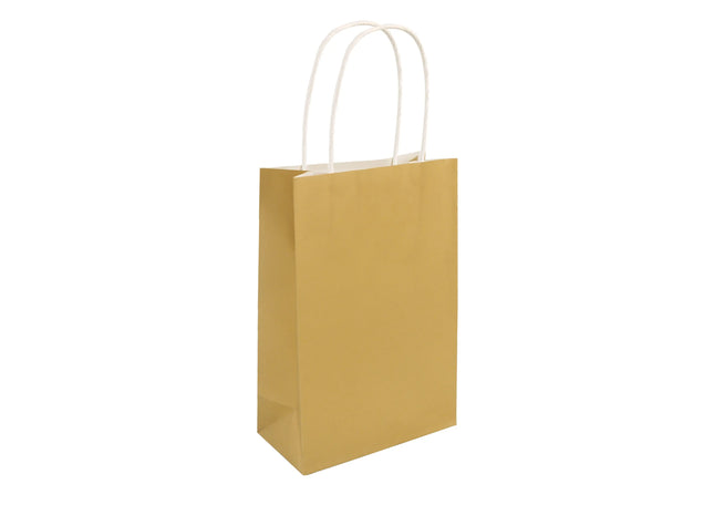 Goldene Tasche mit Griff, elegant, 14x21x7 cm TK Gruppe® Grosshandel 