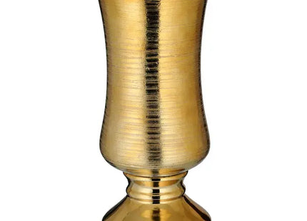 Goldene Vase, Matt, ca. 24cmH - Edler Deko-Akzent für Zuhause oder Blumenarrangements TK Gruppe® Grosshandel 