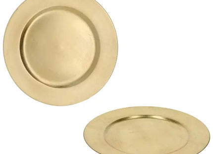 Goldener Dekoteller, 33 cm Durchmesser – Elegantes Highlight für Ihre Inneneinrichtung TK Gruppe® Grosshandel 