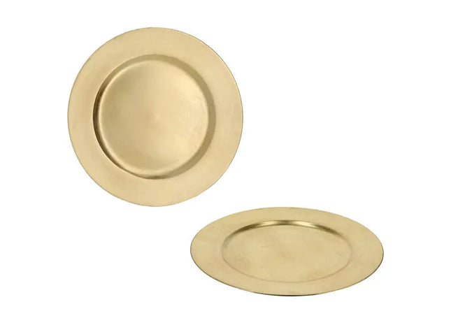 Goldener Dekoteller, 33 cm Durchmesser – Elegantes Highlight für Ihre Inneneinrichtung TK Gruppe® Grosshandel 