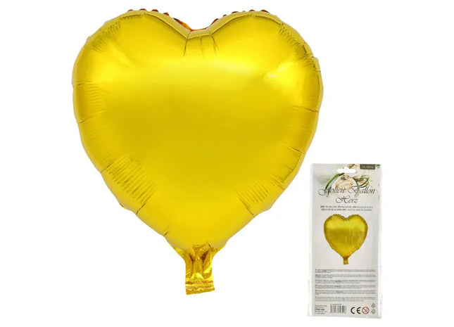 Goldener Folienballon in Herzform, ca. 45 cm – Romantisch & Dekorativ TK Gruppe® Grosshandel 