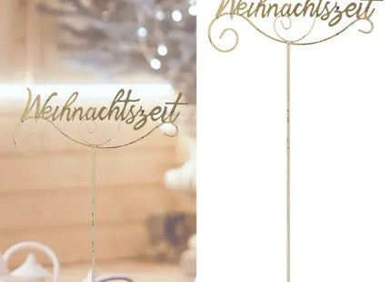 Goldener Gartenstecker 'Weihnachtszeit', Höhe 110 cm TK Gruppe® Grosshandel 