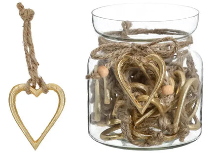 Goldener Herz-Anhänger aus Metall, 5cm - Edles Liebessymbol TK Gruppe® Grosshandel 