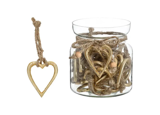 Goldener Herz-Anhänger aus Metall, 5cm - Edles Liebessymbol TK Gruppe® Grosshandel 