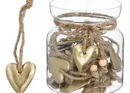 Goldener Herzanhänger aus Metall, 4cm - Klassisches Schmuckstück für Romantik TK Gruppe® Grosshandel 