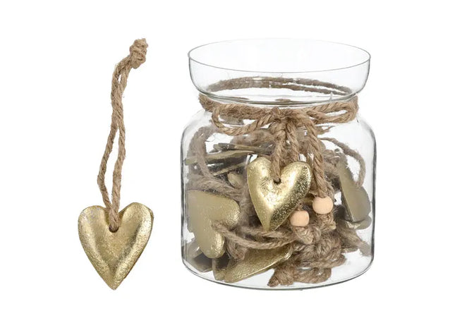 Goldener Herzanhänger aus Metall, 4cm - Klassisches Schmuckstück für Romantik TK Gruppe® Grosshandel 