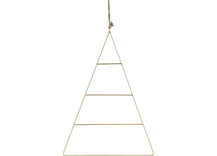 Goldener Metallhänger in Tannenbaumform, Ca. 27x45 cm – Festliche Dekoration TK Gruppe® Grosshandel 